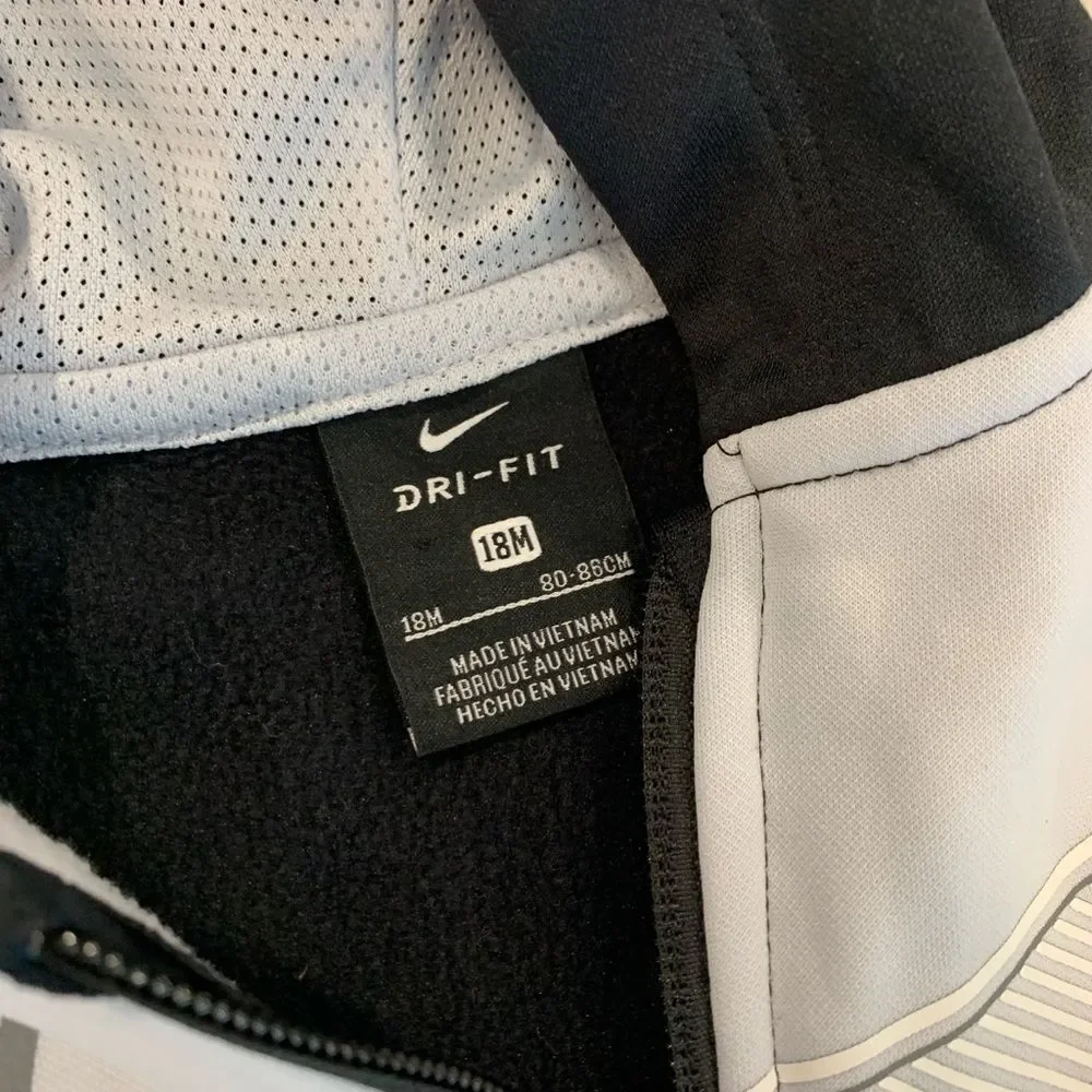 Nike Kids Black and White Dri-FIT Hoodie Set